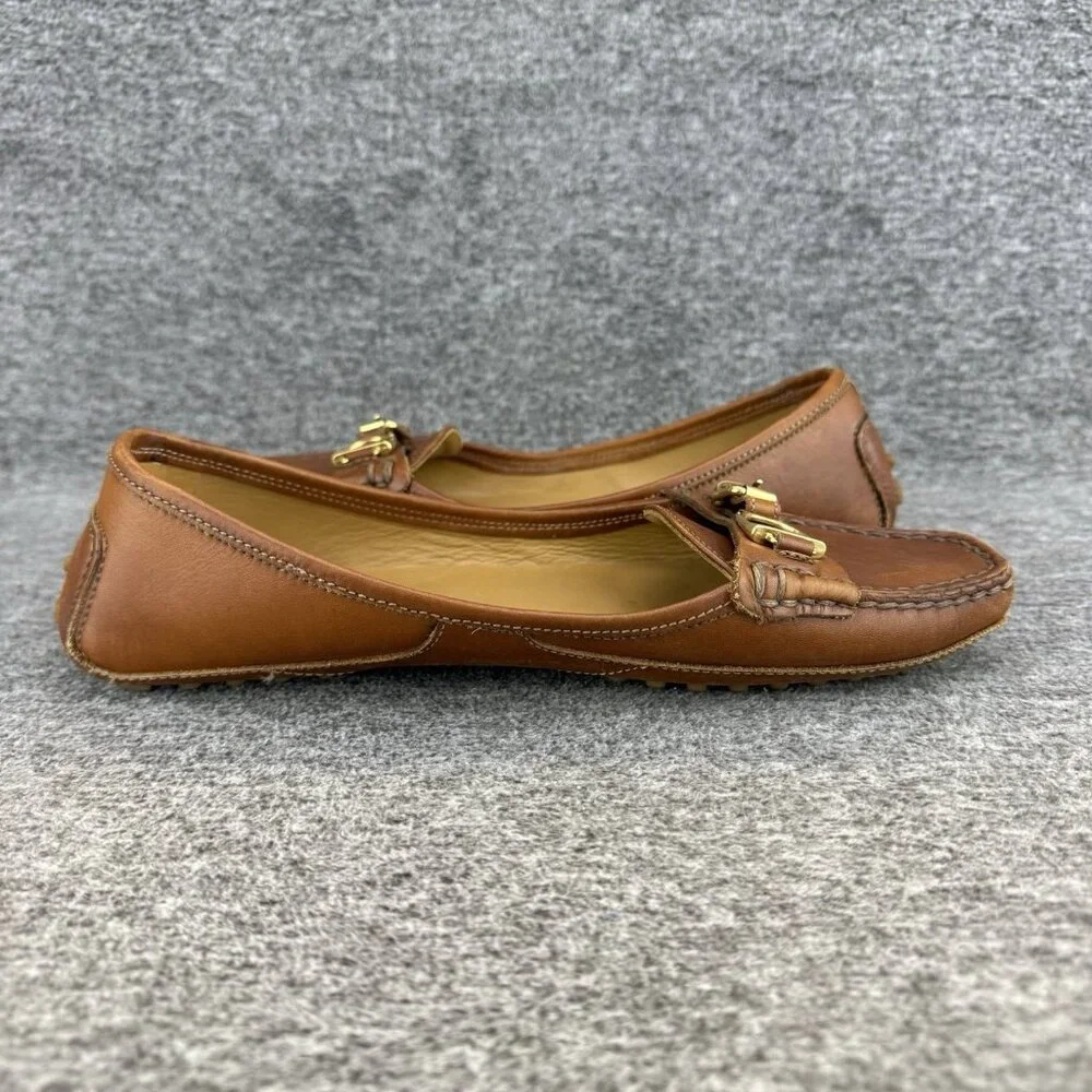 ✅Ralph Lauren Collection Stirrup Buckle Accent Driving Loafers Women’s Size 8.5B - Picture 10 of 11